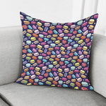 Cute Macarons Pattern Print Pillow Cover