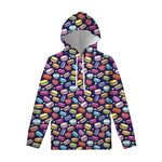 Cute Macarons Pattern Print Pullover Hoodie