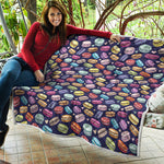 Cute Macarons Pattern Print Quilt