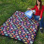 Cute Macarons Pattern Print Quilt