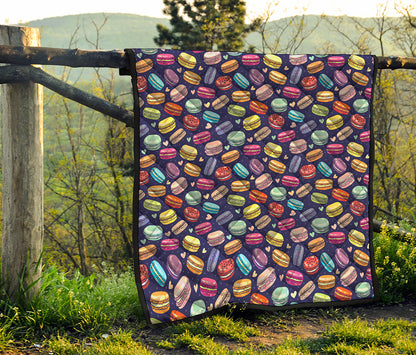 Cute Macarons Pattern Print Quilt