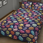 Cute Macarons Pattern Print Quilt Bed Set
