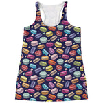 Cute Macarons Pattern Print Women's Racerback Tank Top