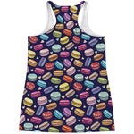 Cute Macarons Pattern Print Women's Racerback Tank Top