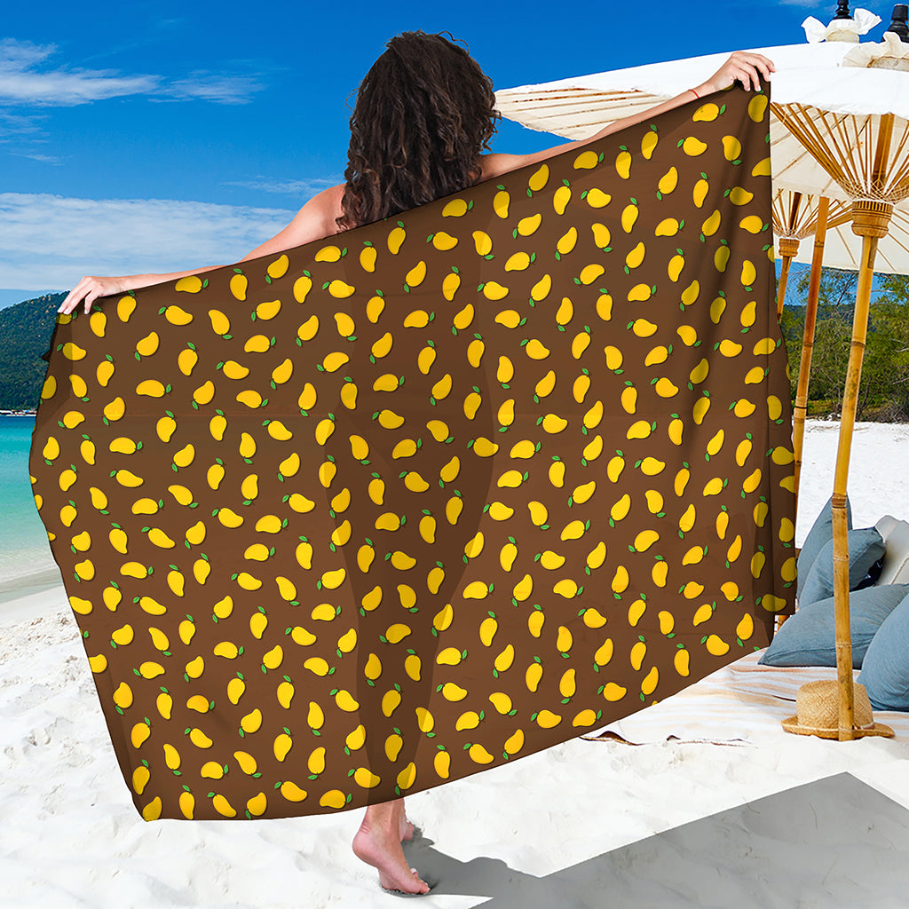 Cute Mango Pattern Print Beach Sarong Wrap