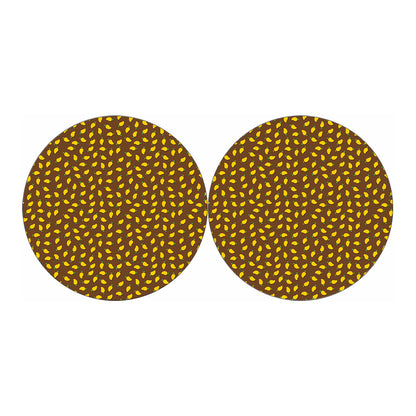 Cute Mango Pattern Print Car Coasters