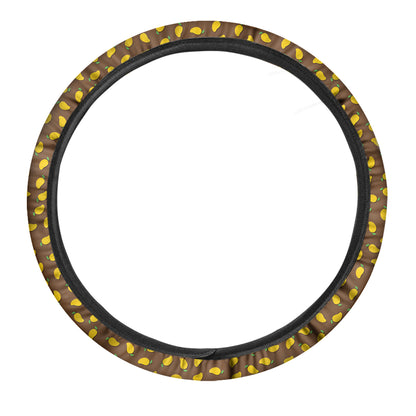 Cute Mango Pattern Print Car Steering Wheel Cover