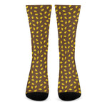 Cute Mango Pattern Print Crew Socks