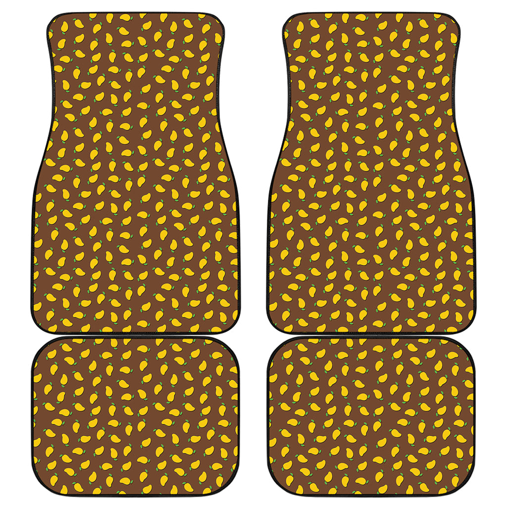 Cute Mango Pattern Print Front and Back Car Floor Mats