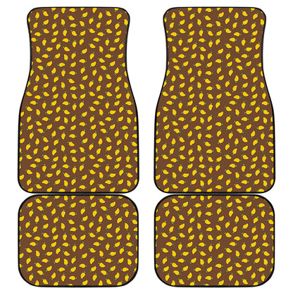 Cute Mango Pattern Print Front and Back Car Floor Mats