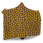 Cute Mango Pattern Print Hooded Blanket