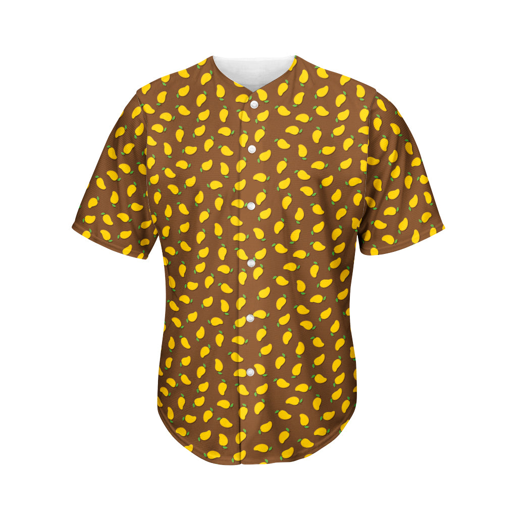 Cute Mango Pattern Print Men's Baseball Jersey