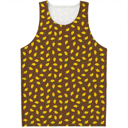 Cute Mango Pattern Print Men's Tank Top
