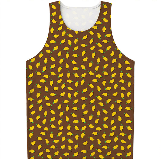 Cute Mango Pattern Print Men's Tank Top