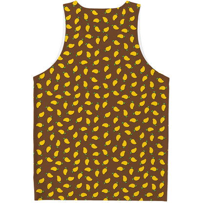 Cute Mango Pattern Print Men's Tank Top