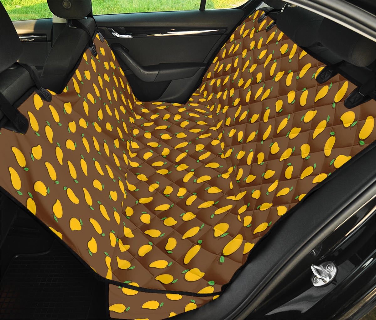 Cute Mango Pattern Print Pet Car Back Seat Cover