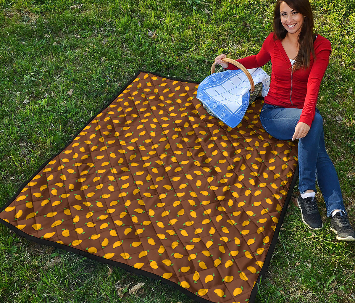 Cute Mango Pattern Print Quilt