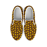 Cute Mango Pattern Print White Slip On Shoes