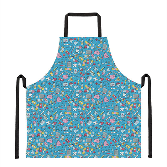 Cute Medical Pattern Print Apron