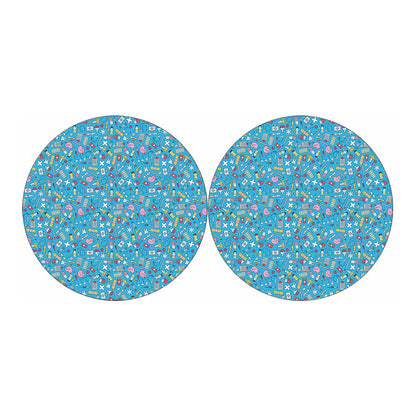 Cute Medical Pattern Print Car Coasters