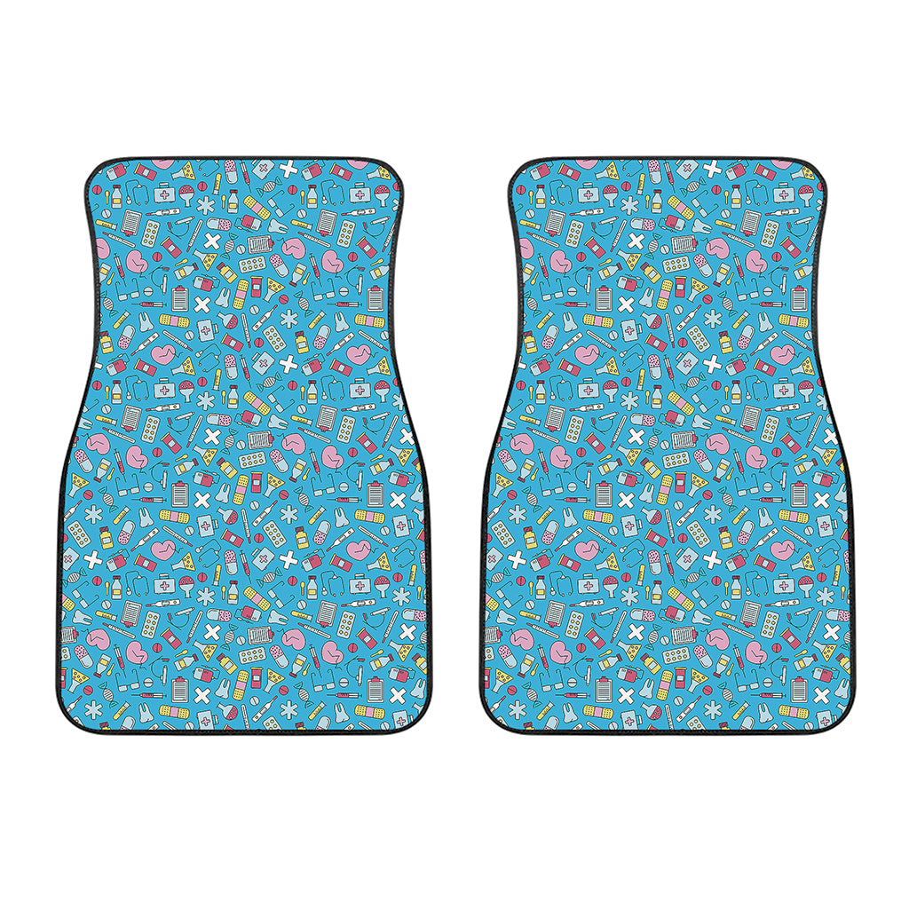 Cute Medical Pattern Print Front Car Floor Mats
