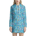 Cute Medical Pattern Print Pullover Hoodie Dress