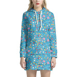 Cute Medical Pattern Print Hoodie Dress