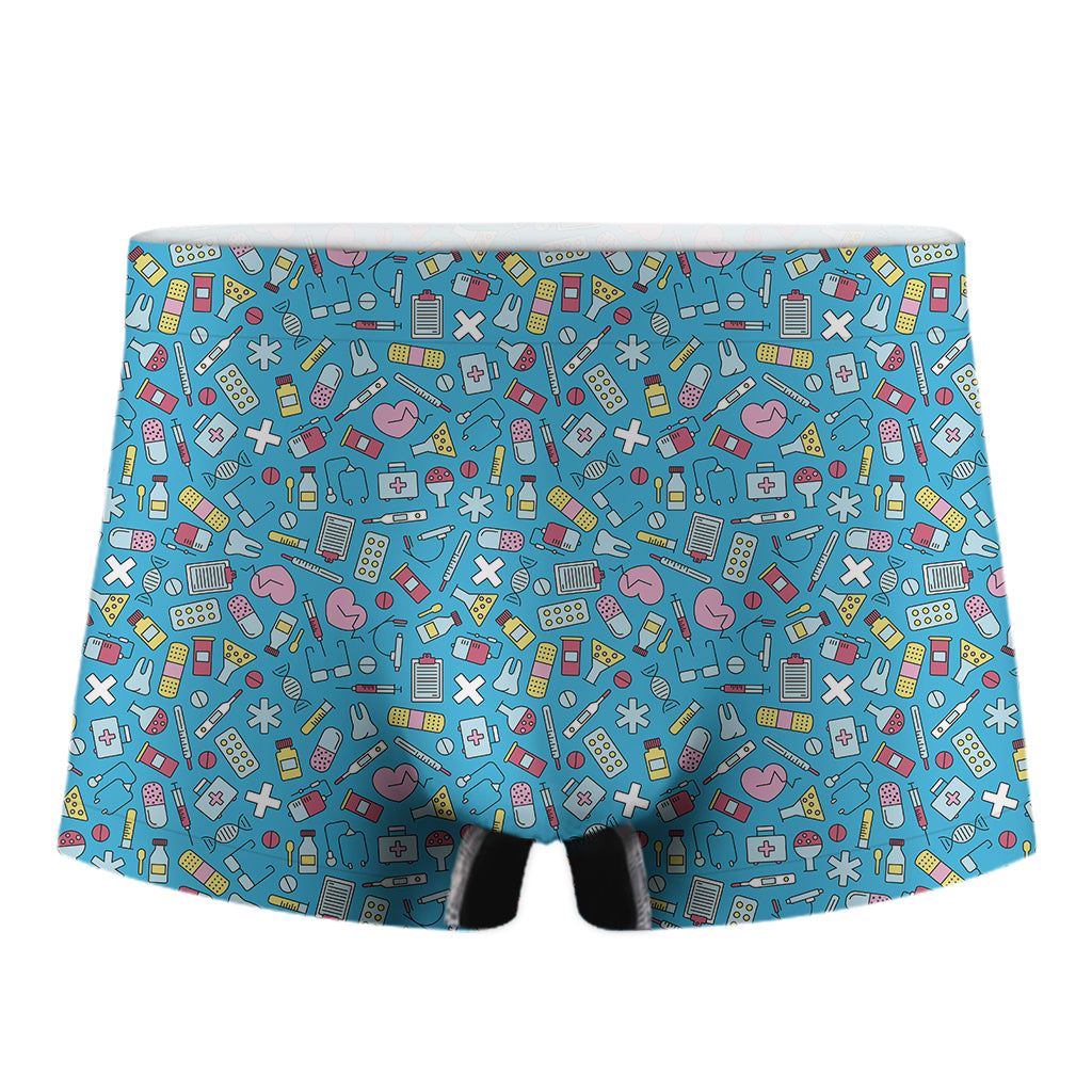Cute Medical Pattern Print Men's Boxer Briefs