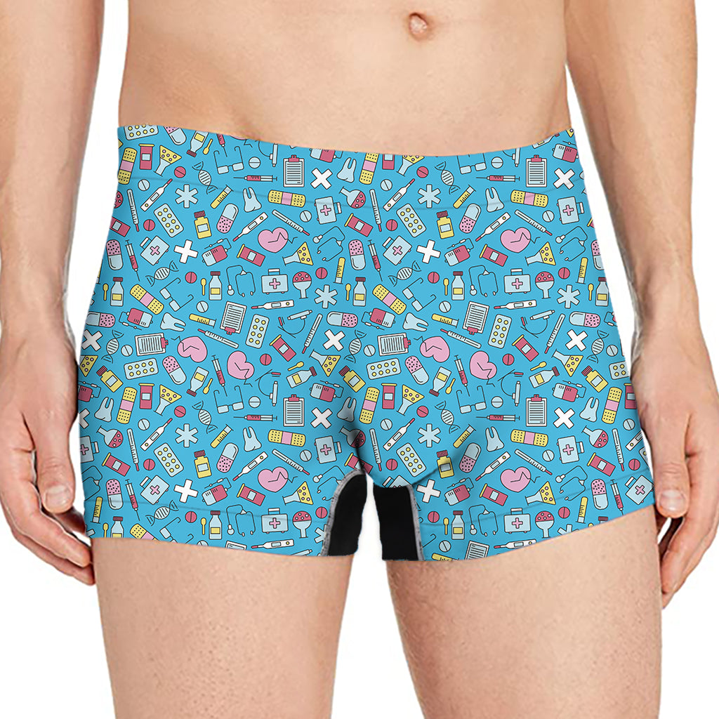 Cute Medical Pattern Print Men's Boxer Briefs