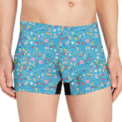 Cute Medical Pattern Print Men's Boxer Briefs