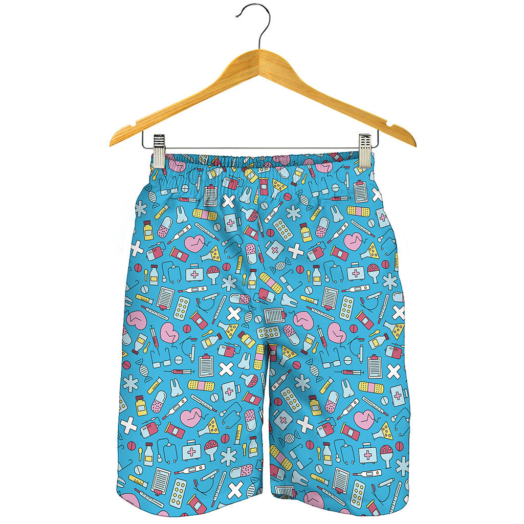 Cute Medical Pattern Print Men's Shorts