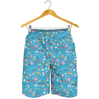 Cute Medical Pattern Print Men's Shorts