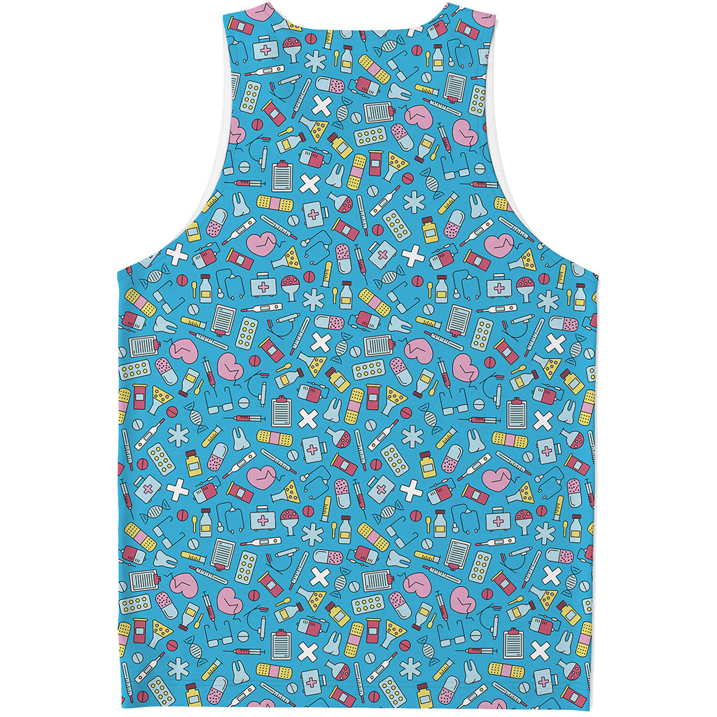 Cute Medical Pattern Print Men's Tank Top