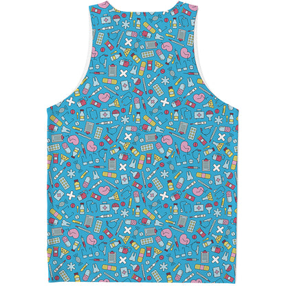 Cute Medical Pattern Print Men's Tank Top