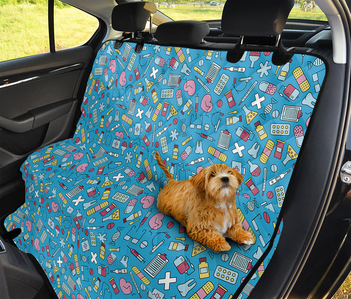 Cute Medical Pattern Print Pet Car Back Seat Cover