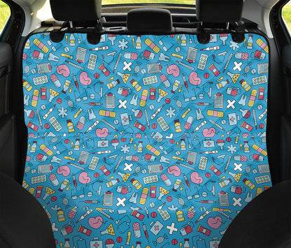 Cute Medical Pattern Print Pet Car Back Seat Cover