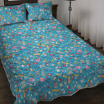 Cute Medical Pattern Print Quilt Bed Set