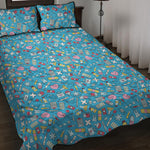 Cute Medical Pattern Print Quilt Bed Set