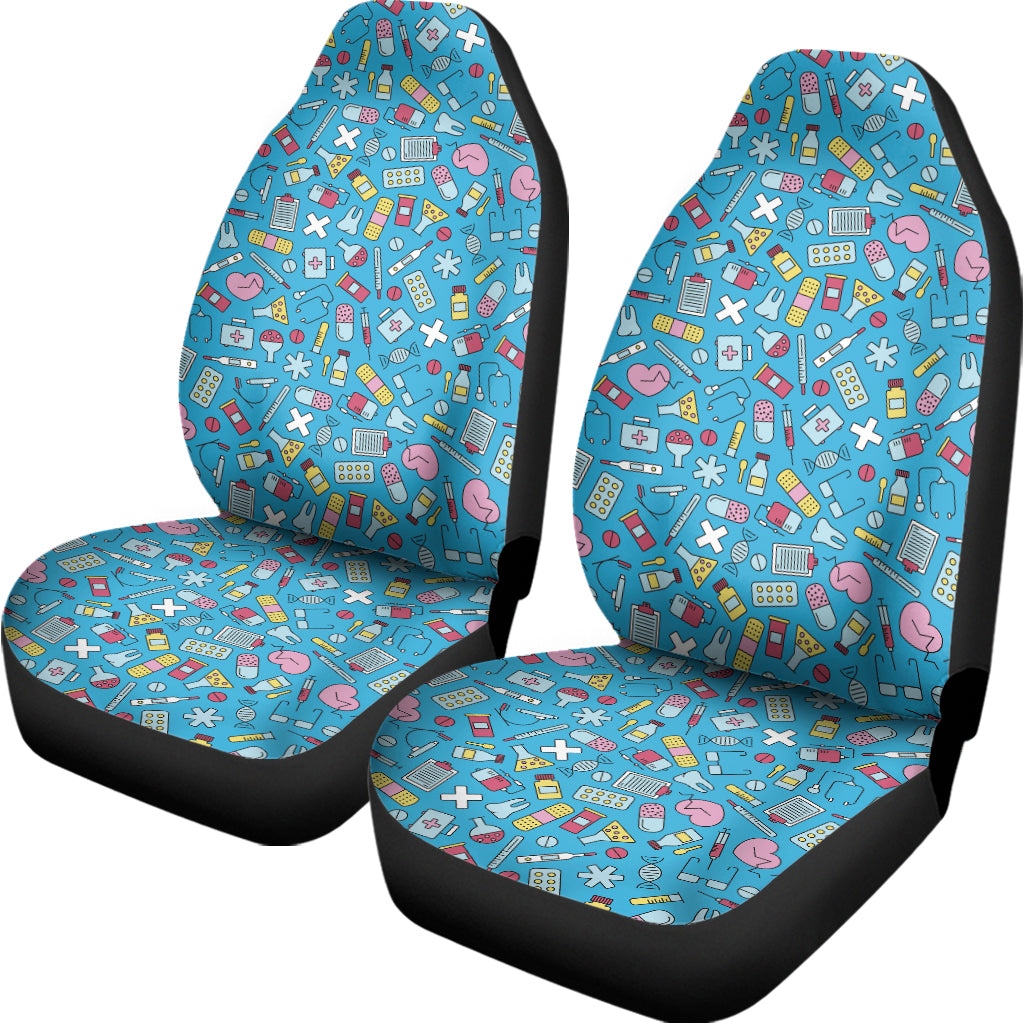 Cute Medical Pattern Print Universal Fit Car Seat Covers