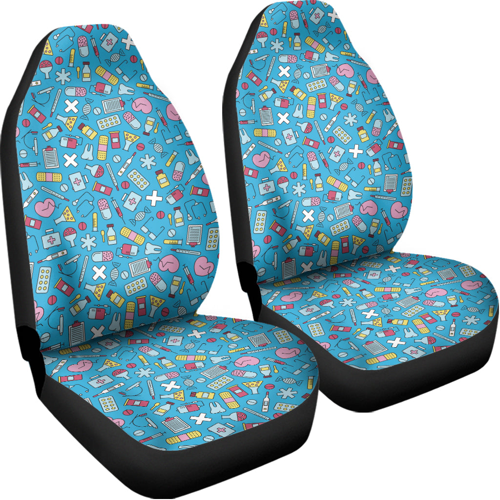 Cute Medical Pattern Print Universal Fit Car Seat Covers