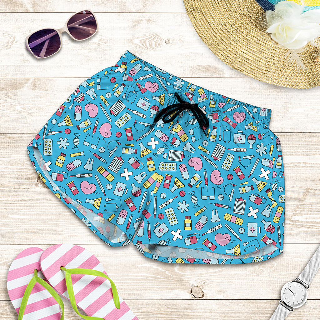 Cute Medical Pattern Print Women's Shorts