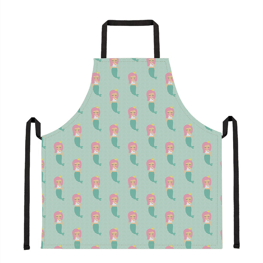 Cute Mermaid Pattern Print Apron