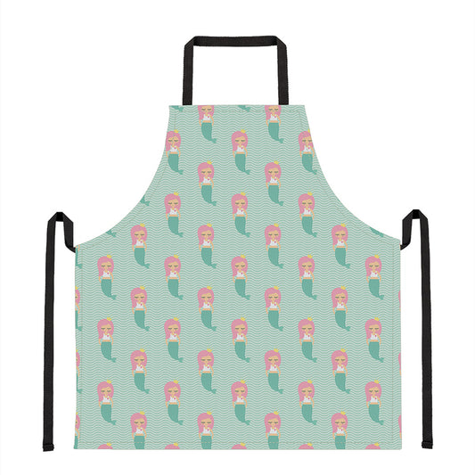 Cute Mermaid Pattern Print Apron