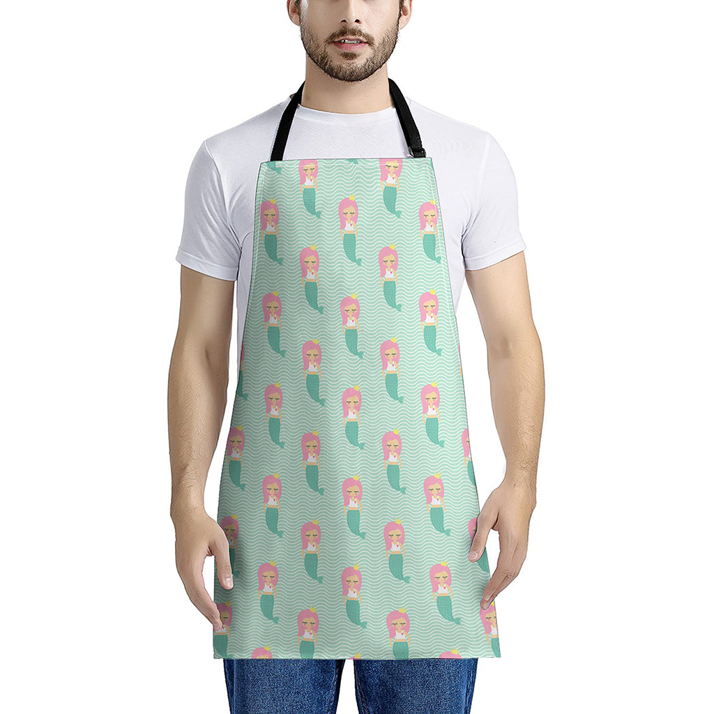 Cute Mermaid Pattern Print Apron