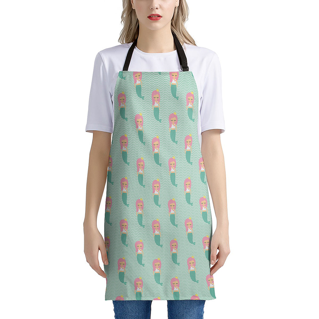 Cute Mermaid Pattern Print Apron