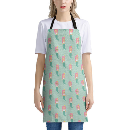 Cute Mermaid Pattern Print Apron