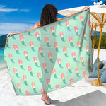 Cute Mermaid Pattern Print Beach Sarong Wrap