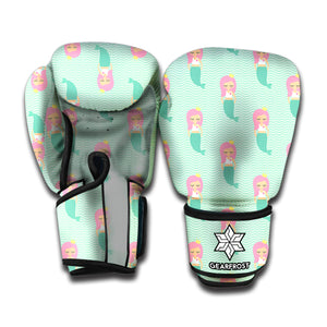 Cute Mermaid Pattern Print Boxing Gloves