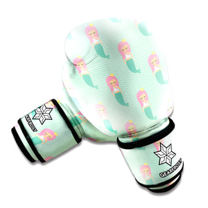 Cute Mermaid Pattern Print Boxing Gloves