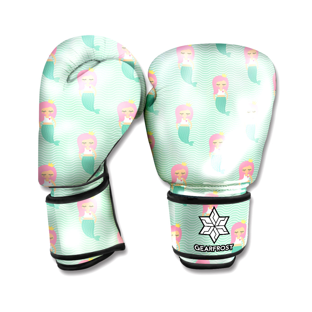 Cute Mermaid Pattern Print Boxing Gloves